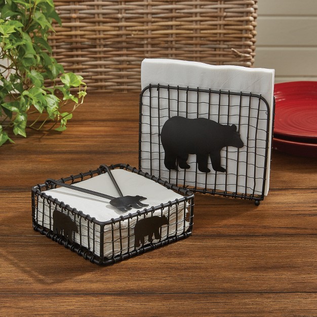 Park Designs Black Bear Wire Napkin Holder 5 5 quot h