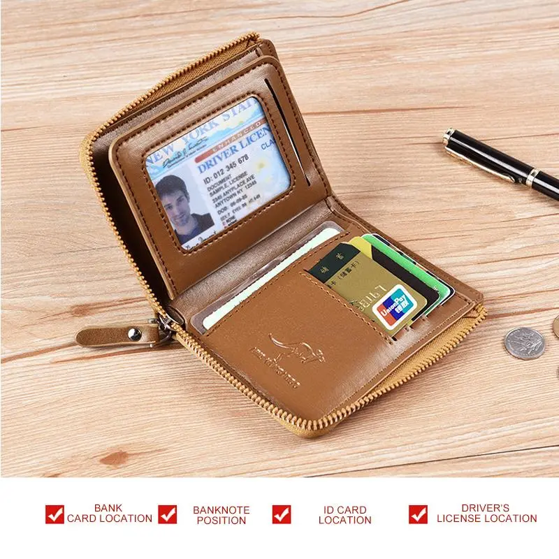 🔥 BIG SALE - 49% OFF 🔥🔥Men Wallet Zipper Genuine Leather Purs