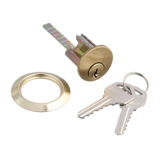 Prime-Line Diecast Brass Night Latch and Locking Cylinder U 10817