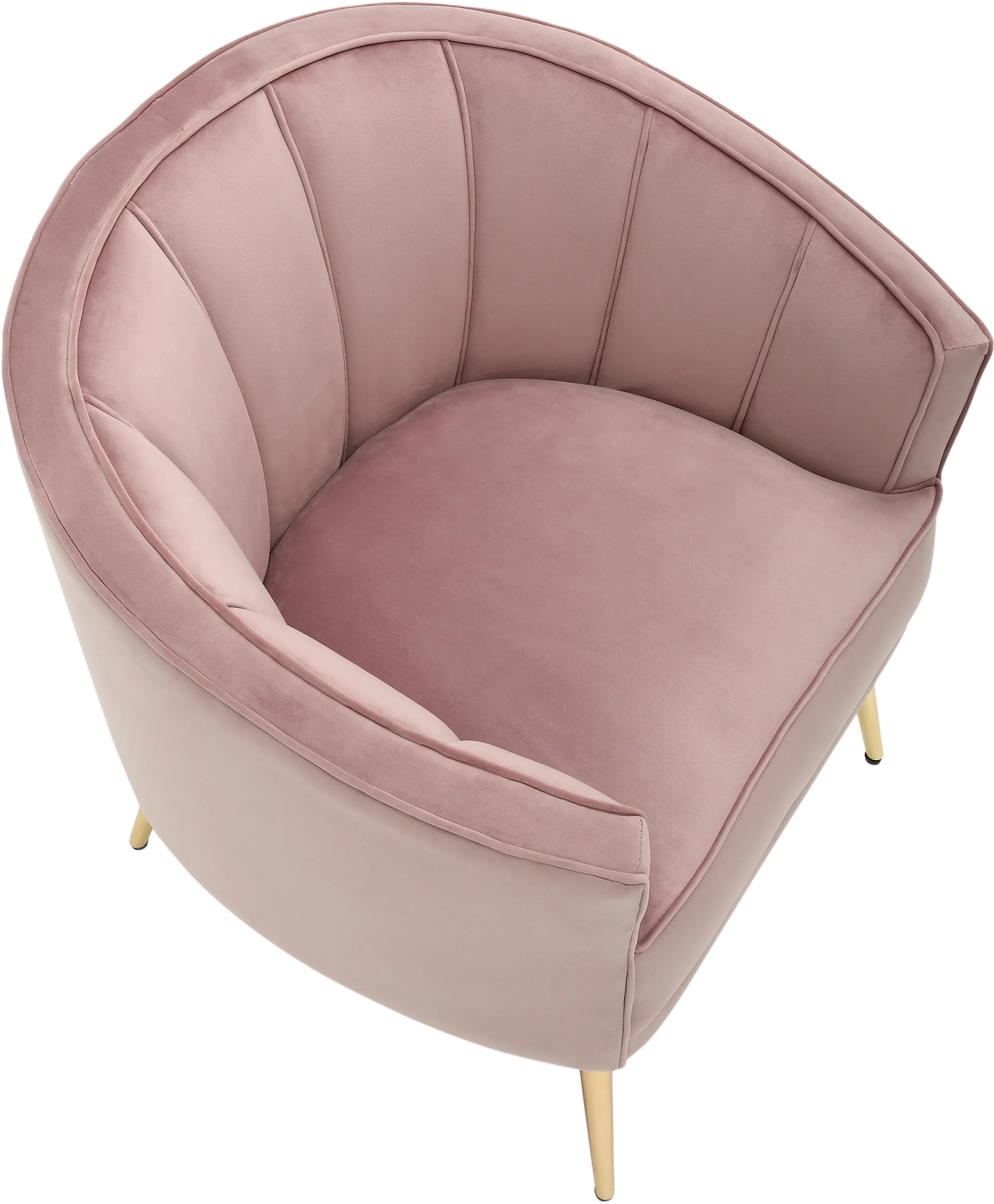 Tania Blush Pink Velvet Glam Accent Chair