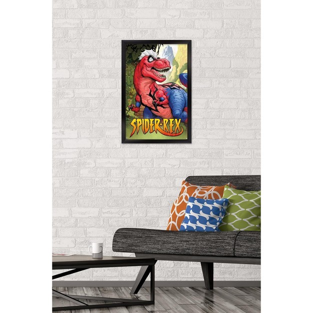 Trends International Marvel Spider rex Portrait Framed Wall Poster Prints