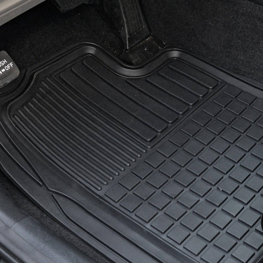 Motor Trend All Weather Semi-Custom Heavy Duty Rubber Floor Mats for Auto Car Truck SUV