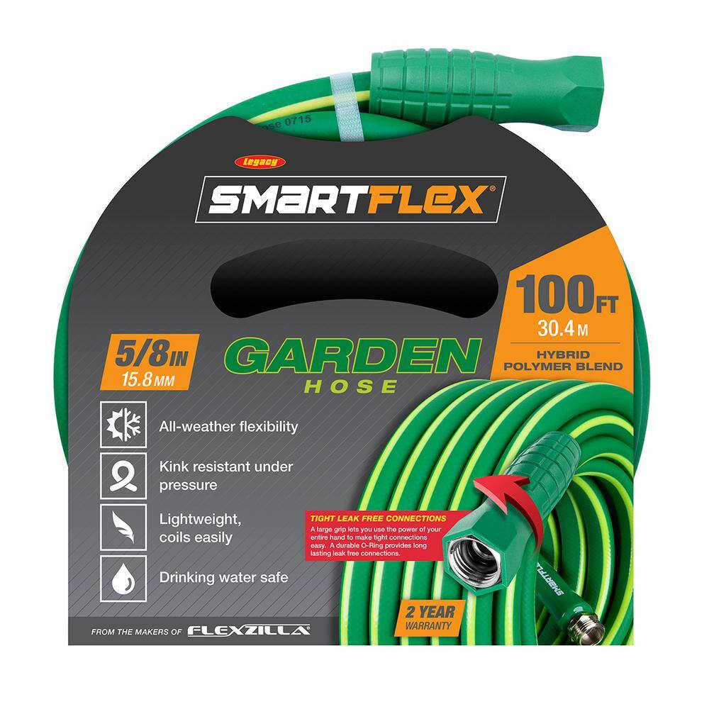 SmartFlex 58 in. x 100 ft. Garden Hose with 34 in. GHT Ends HSFG5100GR