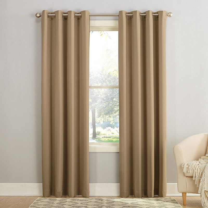 Sun Zero 1-Panel Gramercy Grommet Room Darkening Window Curtain