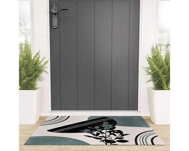 Heather Dutton Eucalyptus Boho Botanical Looped Vinyl Welcome Mat Society6