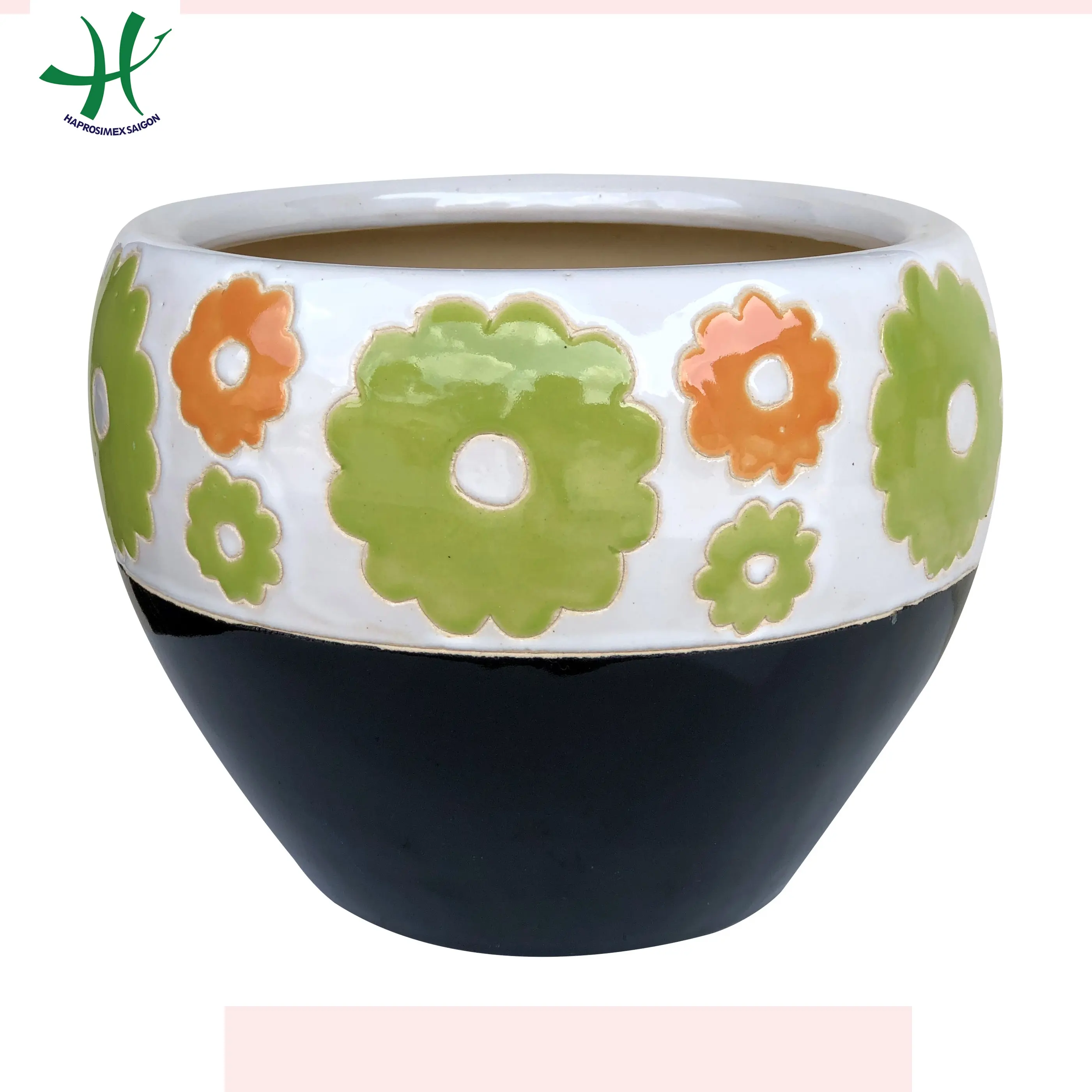 New design Brown Clay Planter Pot from Vietnamfor wholesales  outdoor planter flower pots  ( HG 16   514/2)