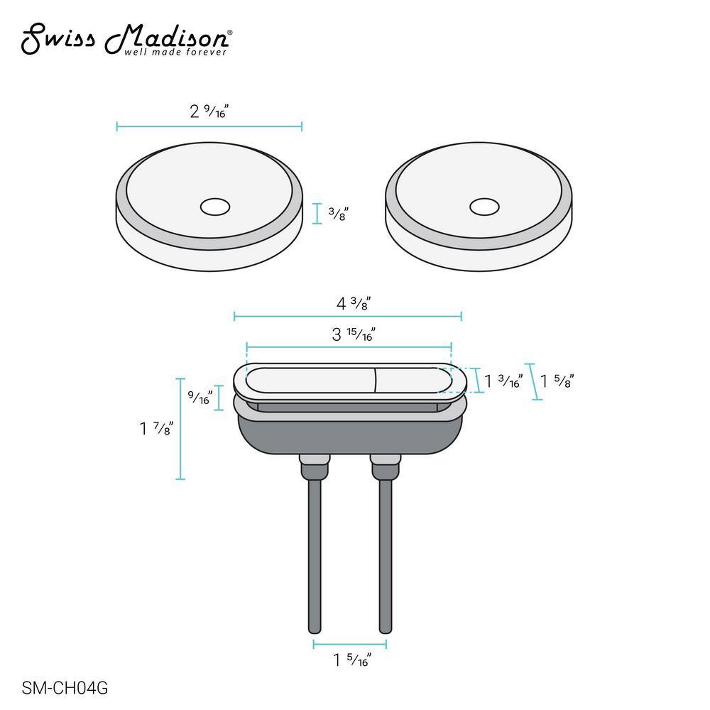 Swiss Madison Toilet Hardware Brushed Gold SM-CH04G