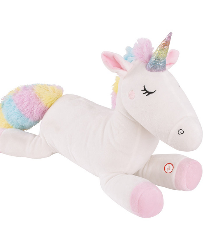 NoJo Rainbow Lighted Horn Stuffed Animal Plush