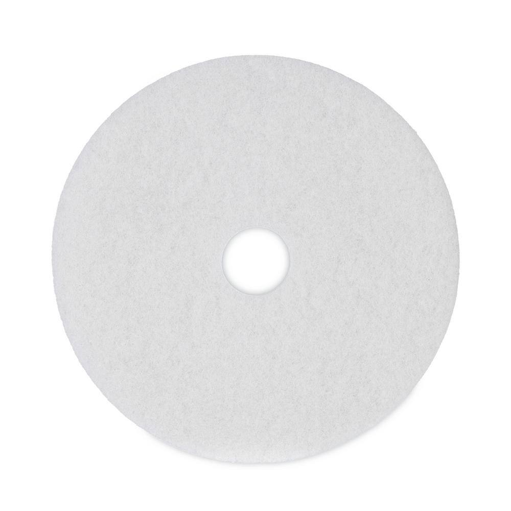 Boardwalk 19 in. Diameter White Polishing Floor Pads (5-Pack) BWK4019WHI