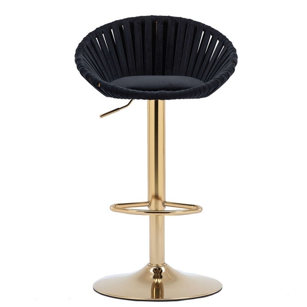 COOLMORE Modern Counter Height Velvet Bar Stools Set of 2