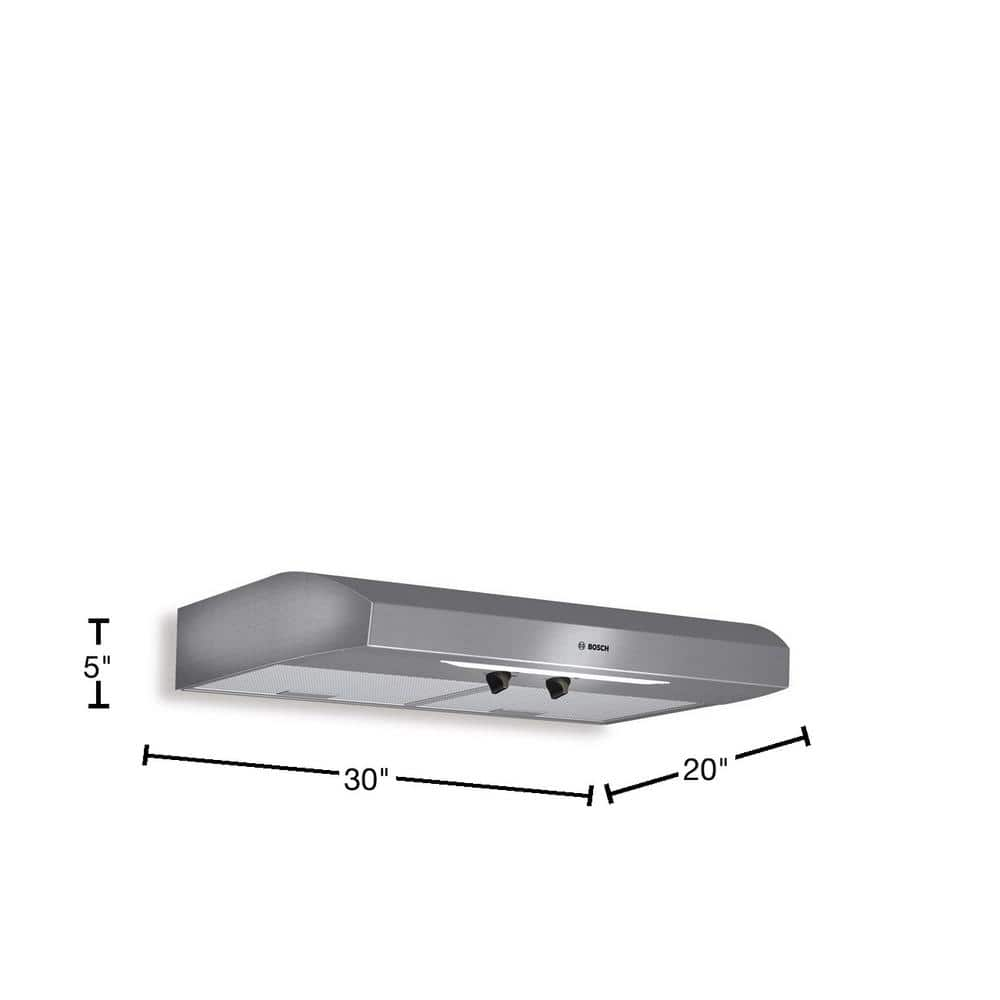 Bosch 300 Series 30 in Undercabinet Range Hood with Lights in Stainless Steel