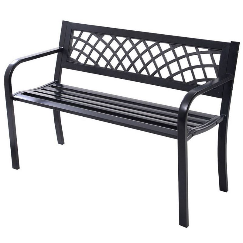 Hivago Bench Deck with Steel Frame for outdoor