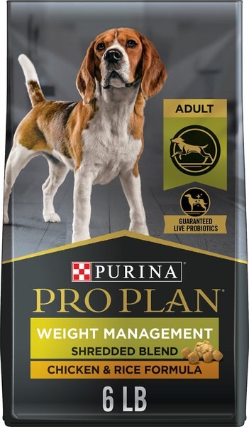 Purina Pro Plan Adult Weight Management Shredded Blend Chicken and Rice Formula Dry Dog Food