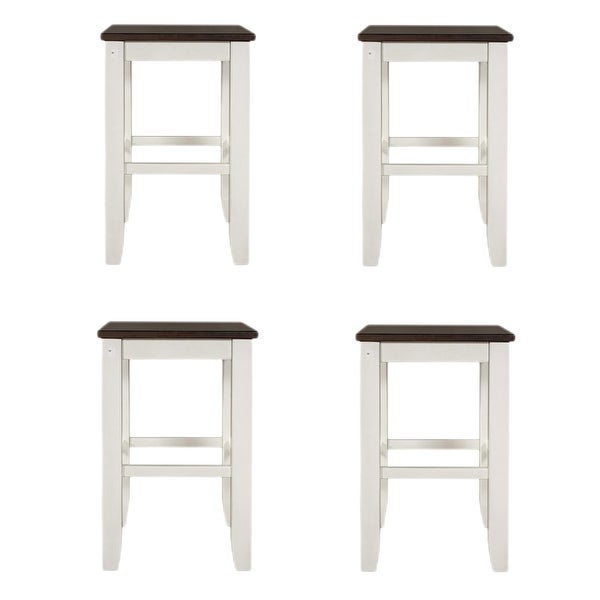 Set of 4 Counter Height Dining Stools with Footrest