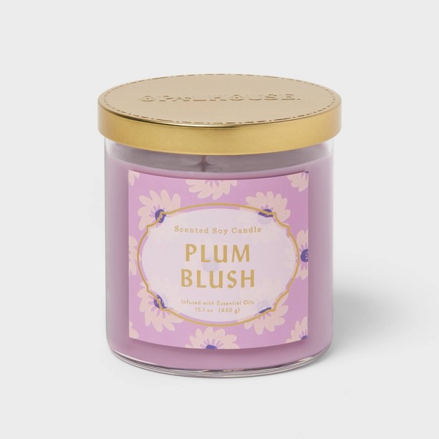 2 wick 15 1oz Jar Candle Plum Blush