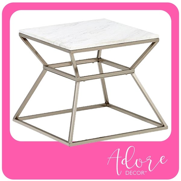 Adore Decor Audrey Marble Side Table