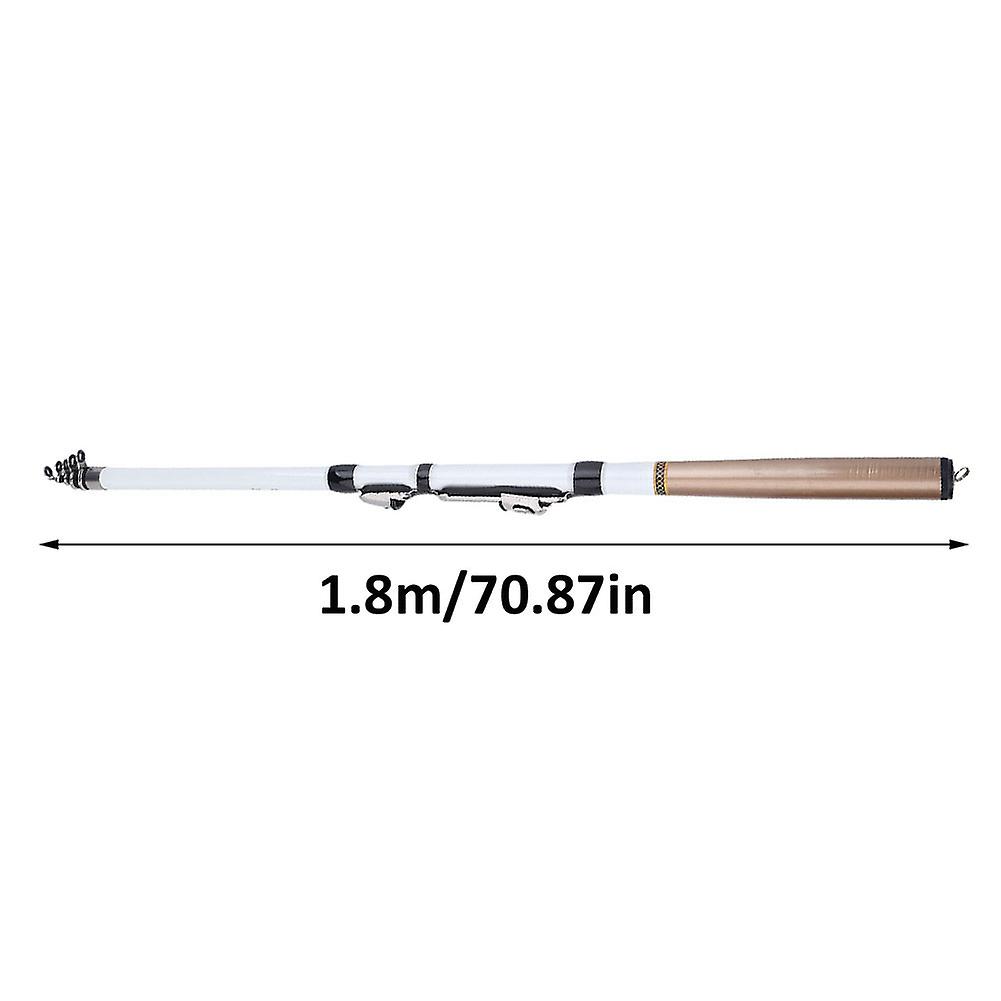 Portable Telescopic Fishing Rod Travel Spinning Fishing Pole Carbon Fiber Rod (1.8m)