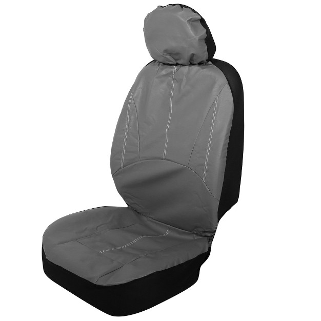 Unique Bargains Universal Pu Leather Car Front Seat Cover 2pcs