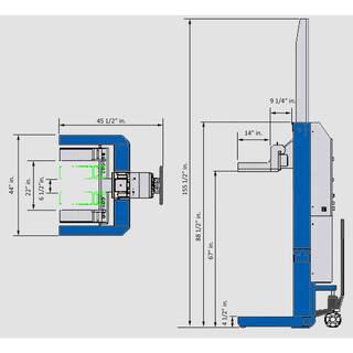 TUXEDO iDEAL Mobile Column Car Lift 2 Column Set 26000 lbs. MSC-13K-B-226