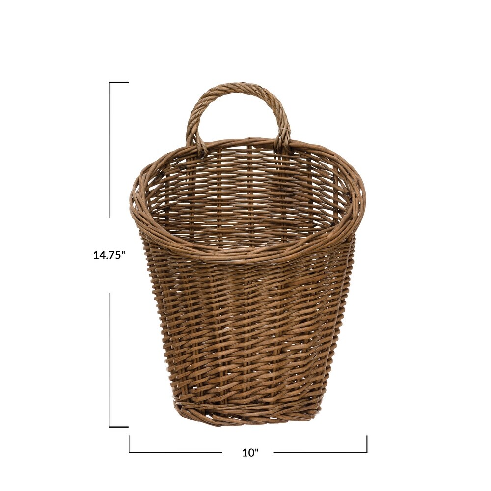 Rattan Wall Basket with Handle   9.9\