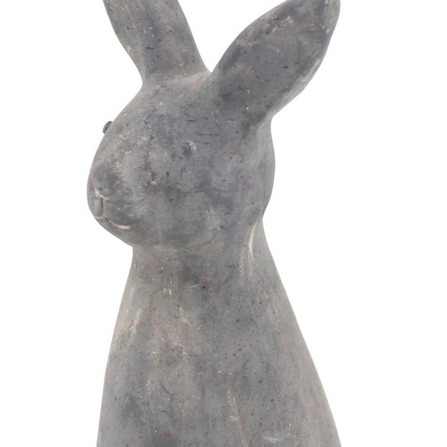 X 5 quot Magnesium Oxide Farmhouse Polystone Rabbit Garden Sculpture Gray Olivia amp May