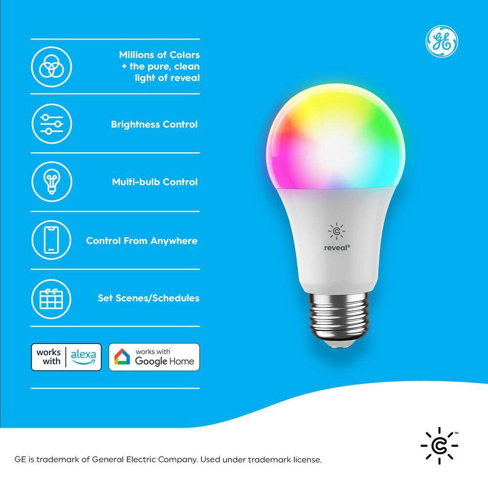 Cync Reveal 60-Watt EQ A19 Full Color Smart Bulb 93130124