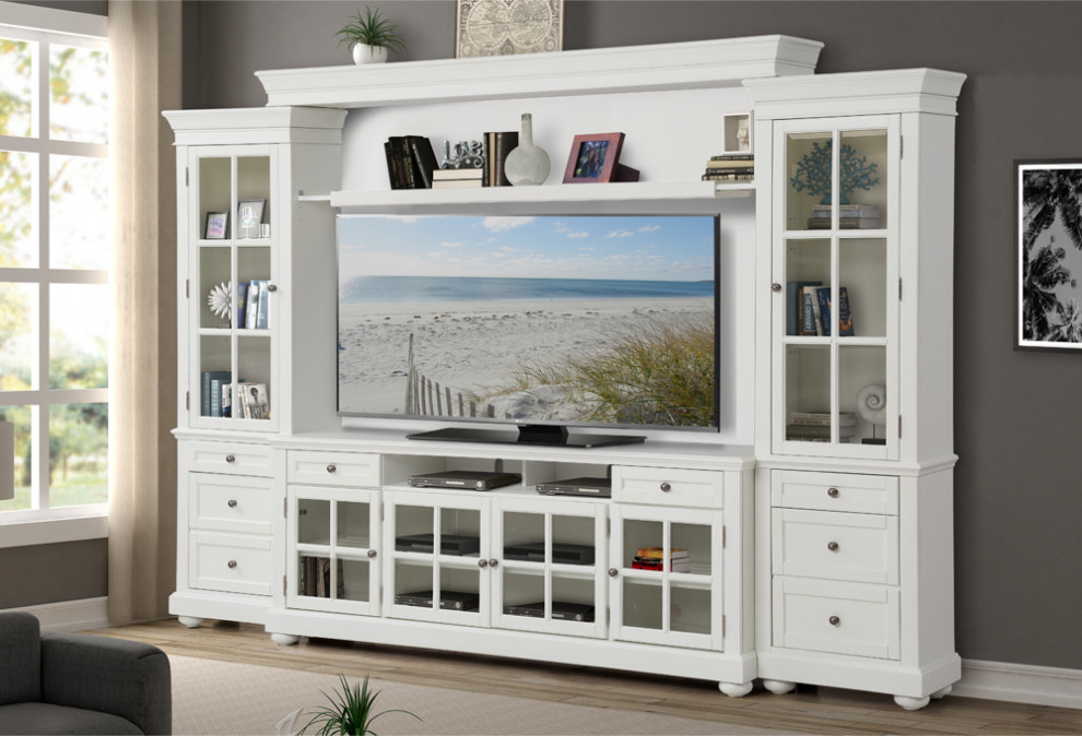 Parker House Cape Cod 4 piece 76 quotEntertainment Wall   Traditional   Entertainment Centers And Tv Stands   by Parker House  Houzz