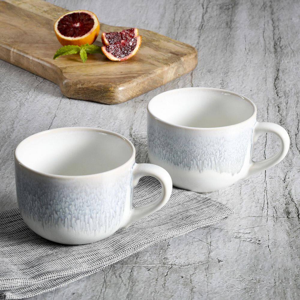 CRAVINGS 2-Piece 19.5 oz. Blue Stoneware Mug Set 985118581M