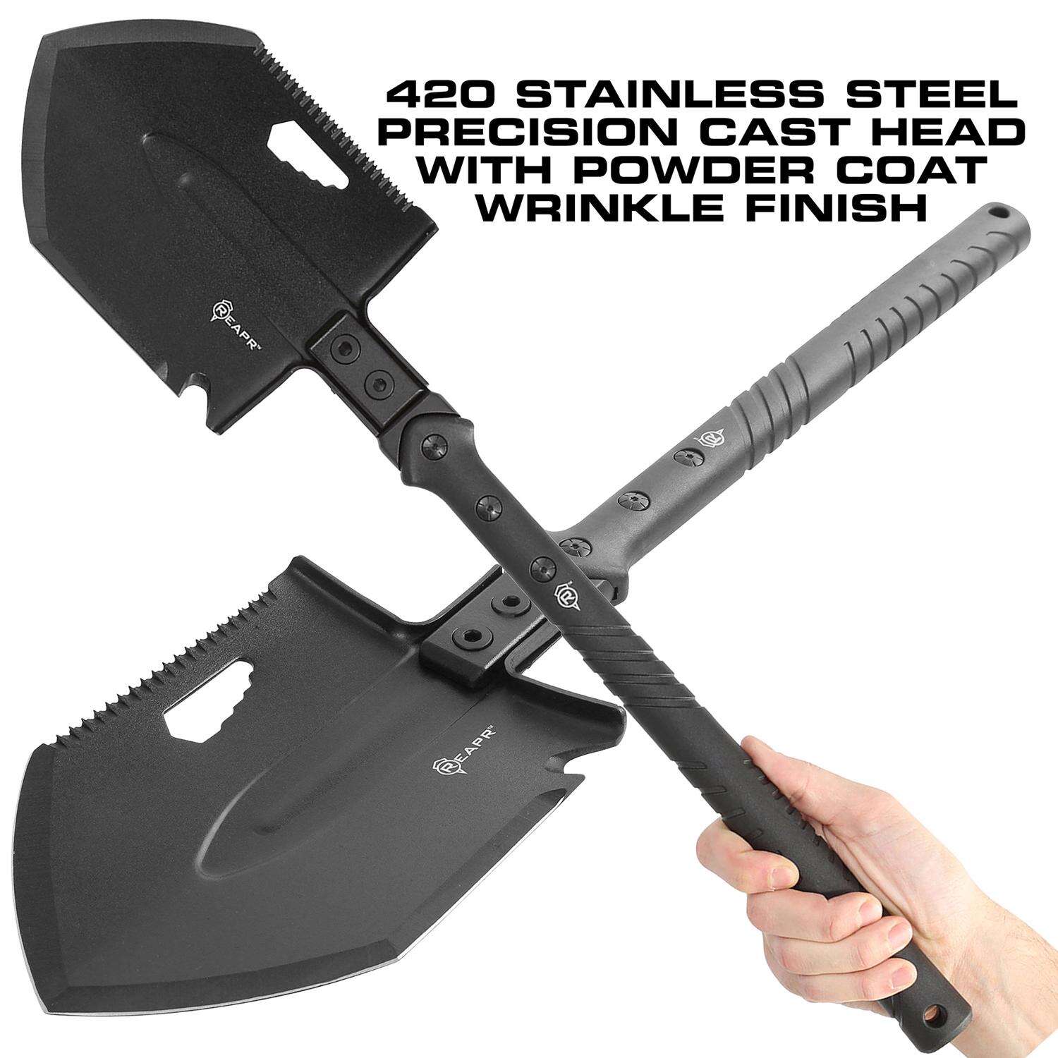 REAPR 23.5 in. Stainless Steel V-Shaped Shovel Fiberglass Handle