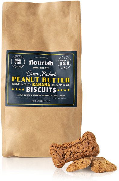 Flourish Peanut Butter Banana Biscuit Dog Treats