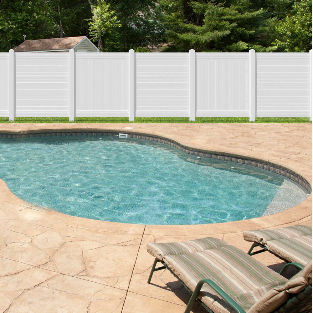 Pro Series Hudson 6x6 White Vinyl Privacy Fence Panel Kit