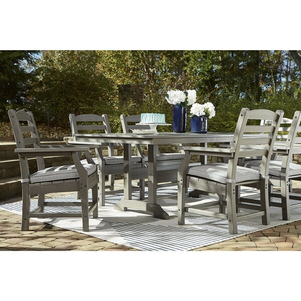 Signature Design by Ashley Visola Gray Rectangular Outdoor Poly All Weather Dining Table Only