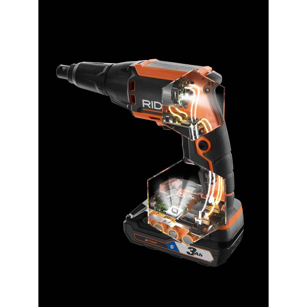 RIDGID 18V Brushless Cordless Drywall Screwdriver with Collated Attachment with 18V Drywall Cut-Out Tool (Tools Only) R86630B-R84730B