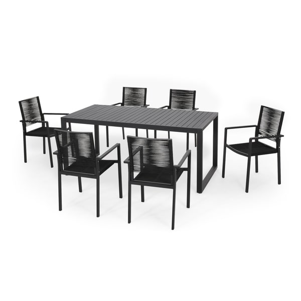 Blan 6seater Aluminum Dining Set by Christopher Knight Home