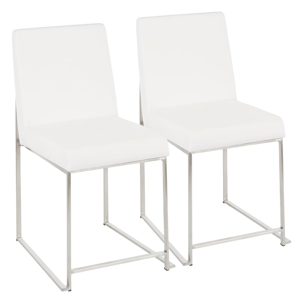 Silver Orchid Forrest High Back Stainless Steel Dining Chair   Set of 2   N/A