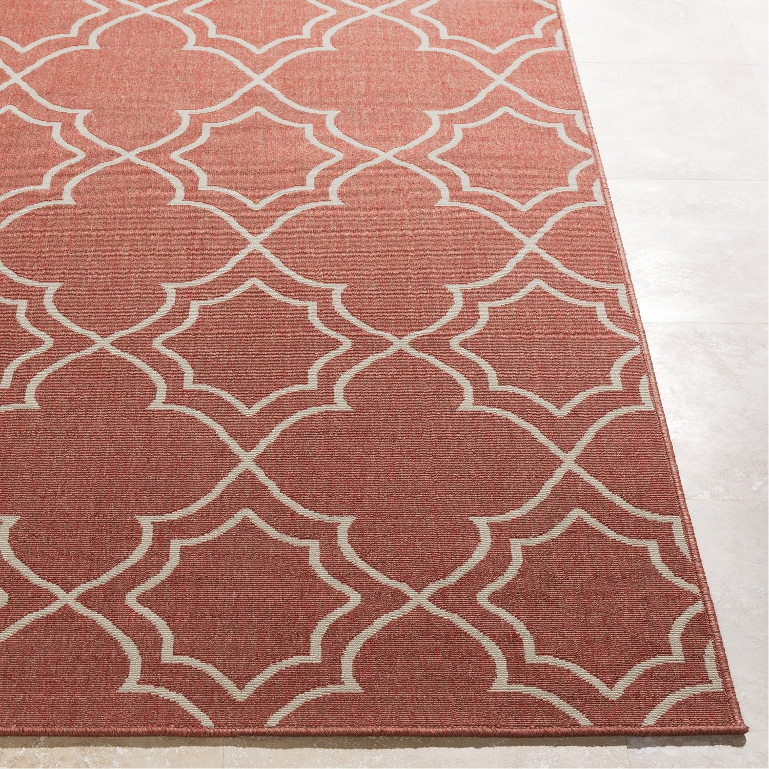 Alfresco Outdoor Rug in Rust & Khaki