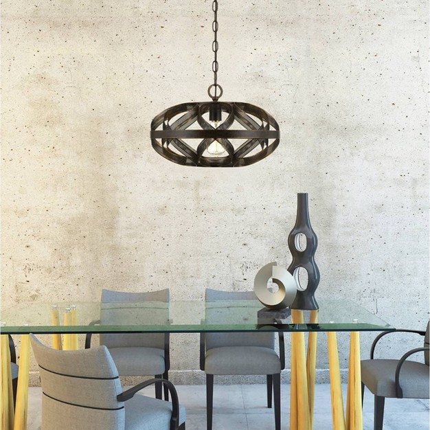 Metal Alma Mesh Pendant Chandelier Dark Bronze Cal Lighting