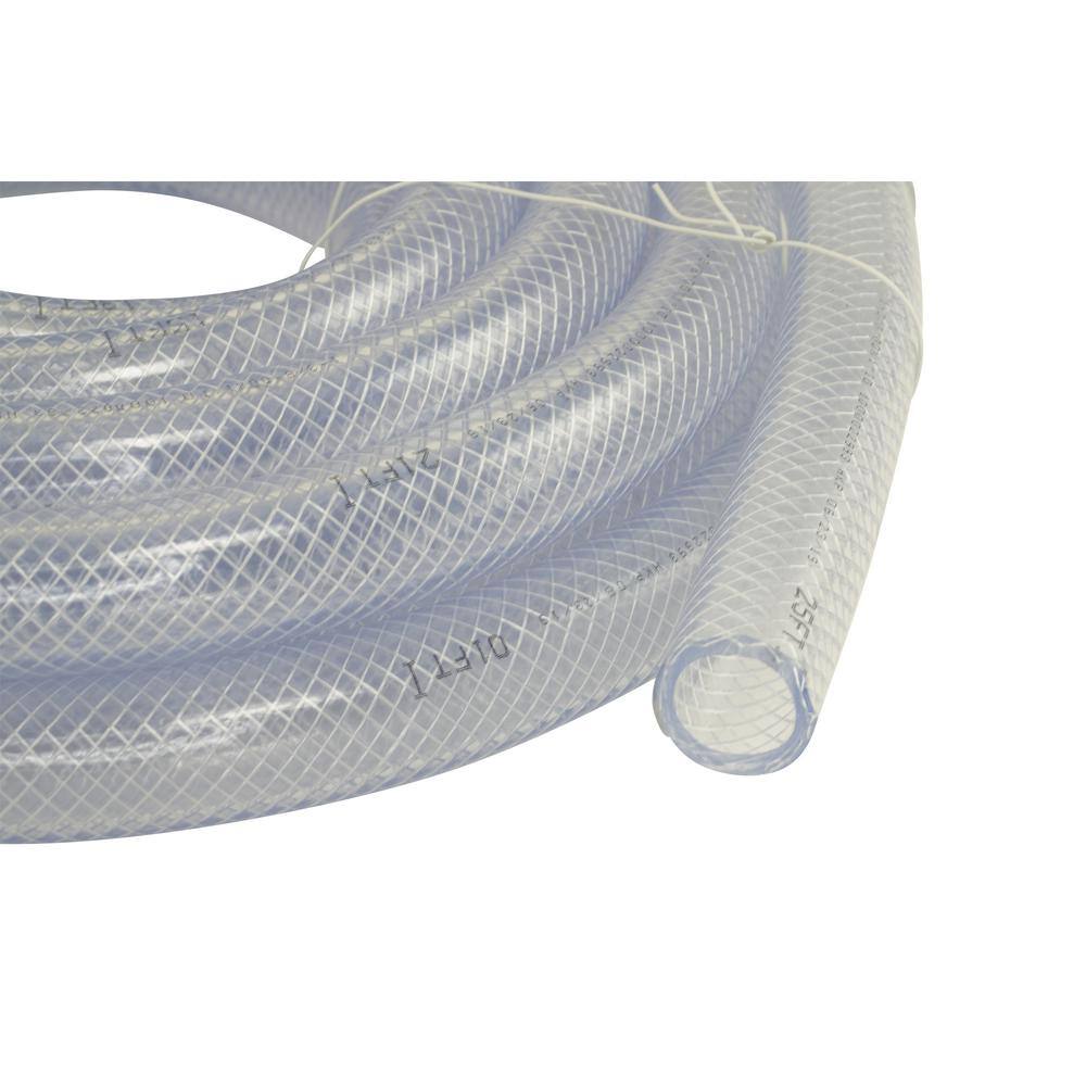 Everbilt 1-38 in. O.D. x 1 in. I.D. x 25 ft. PVC Braided Vinyl Tube HKP002-PVC007