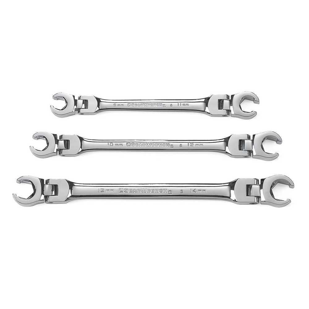 GEARWRENCH Flex Flare Nut Wrench Set 3 Pc. Metric 81915 from GEARWRENCH