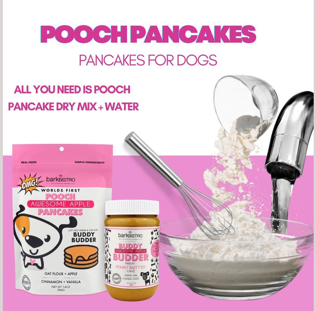 Bark Bistro Company Pooch Pancakes Awesome Apple Dog Treat， 14-oz bag