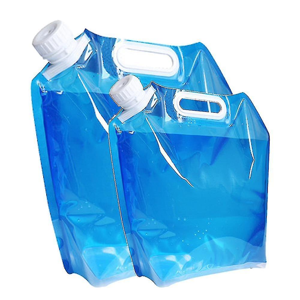 4 Pcs Portable Water Bags，folding Water Container，5l+10l Outdoor Folding Water Bag，foldable Water Ta