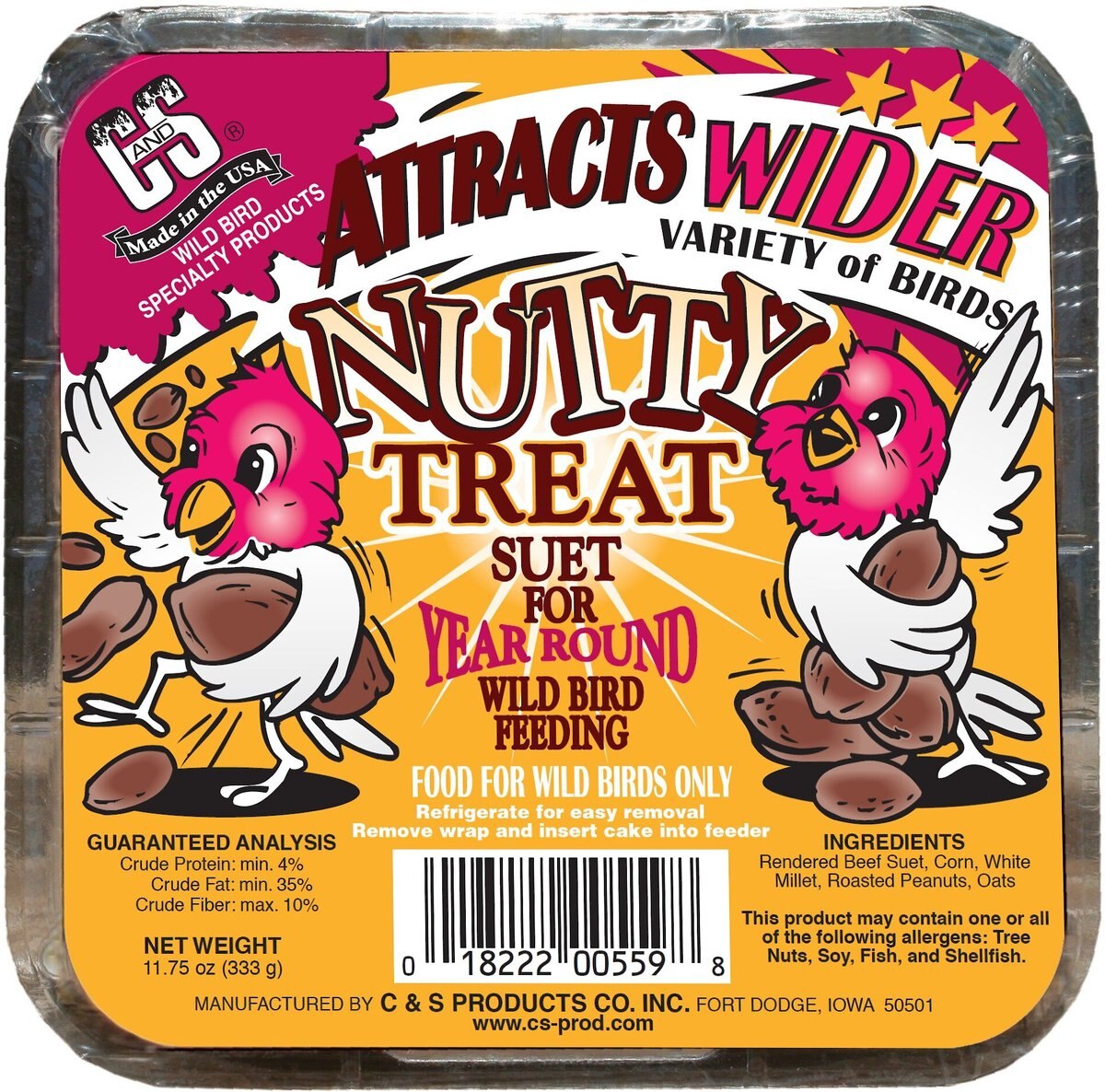 CandS Nutty Treat Suet Wild Bird Food