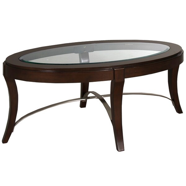 Avalon Dark Truffle Oval Cocktail Table