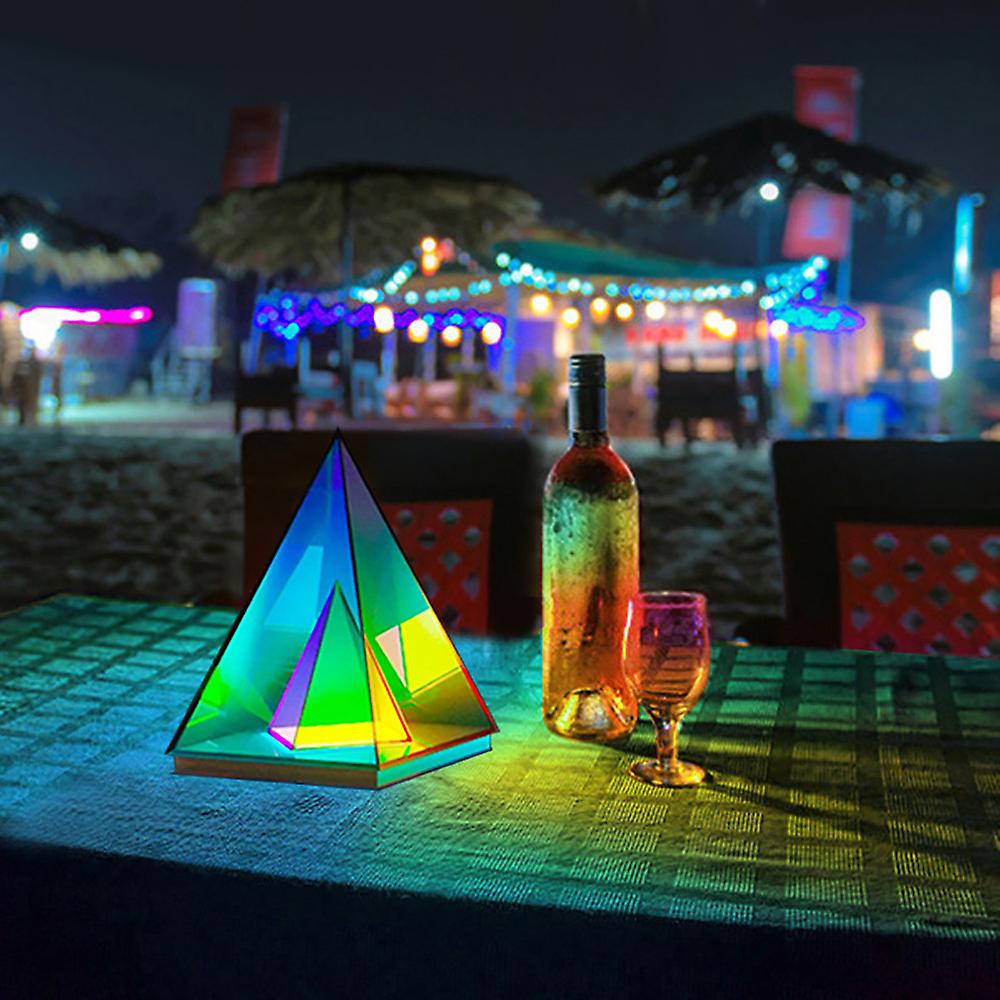 Pyramid Acrylic Romantic Lamp Rgb Desk Night Light