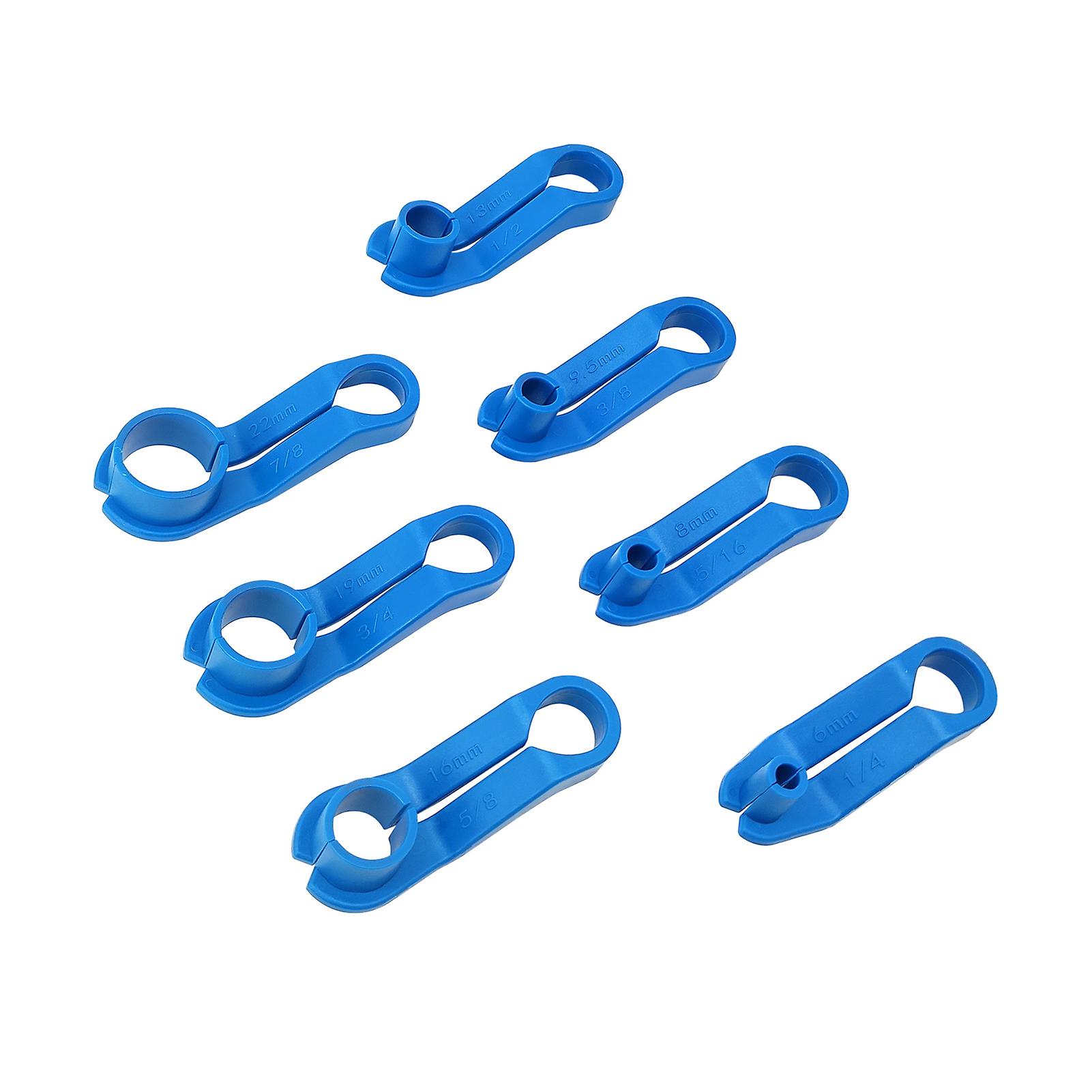 Blue 7pcs Ac Fuel Line Disconnect Tools Fuel Line Angled Disconnect Tool Set Blue Replacement For Ford And Chrysler