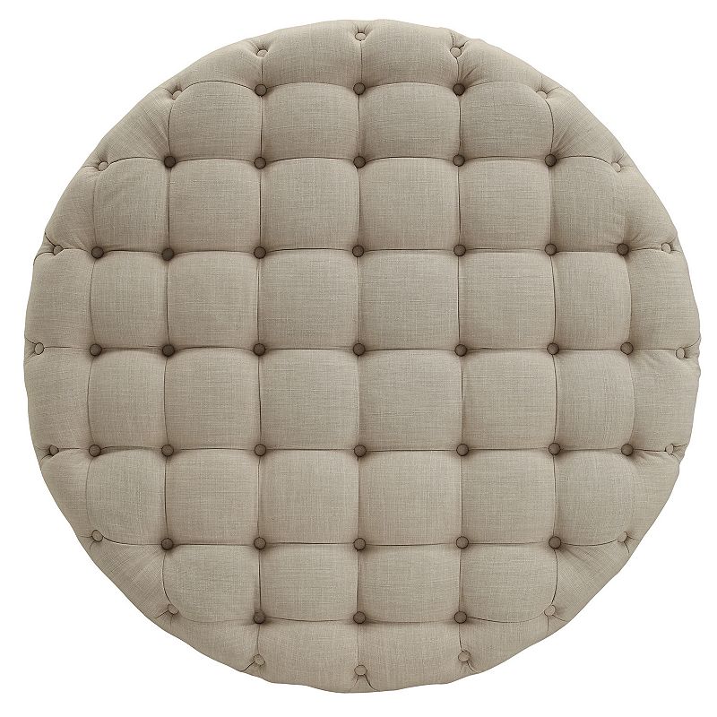 HomeVance Vanderbilt Round Tufted Cocktail Ottoman