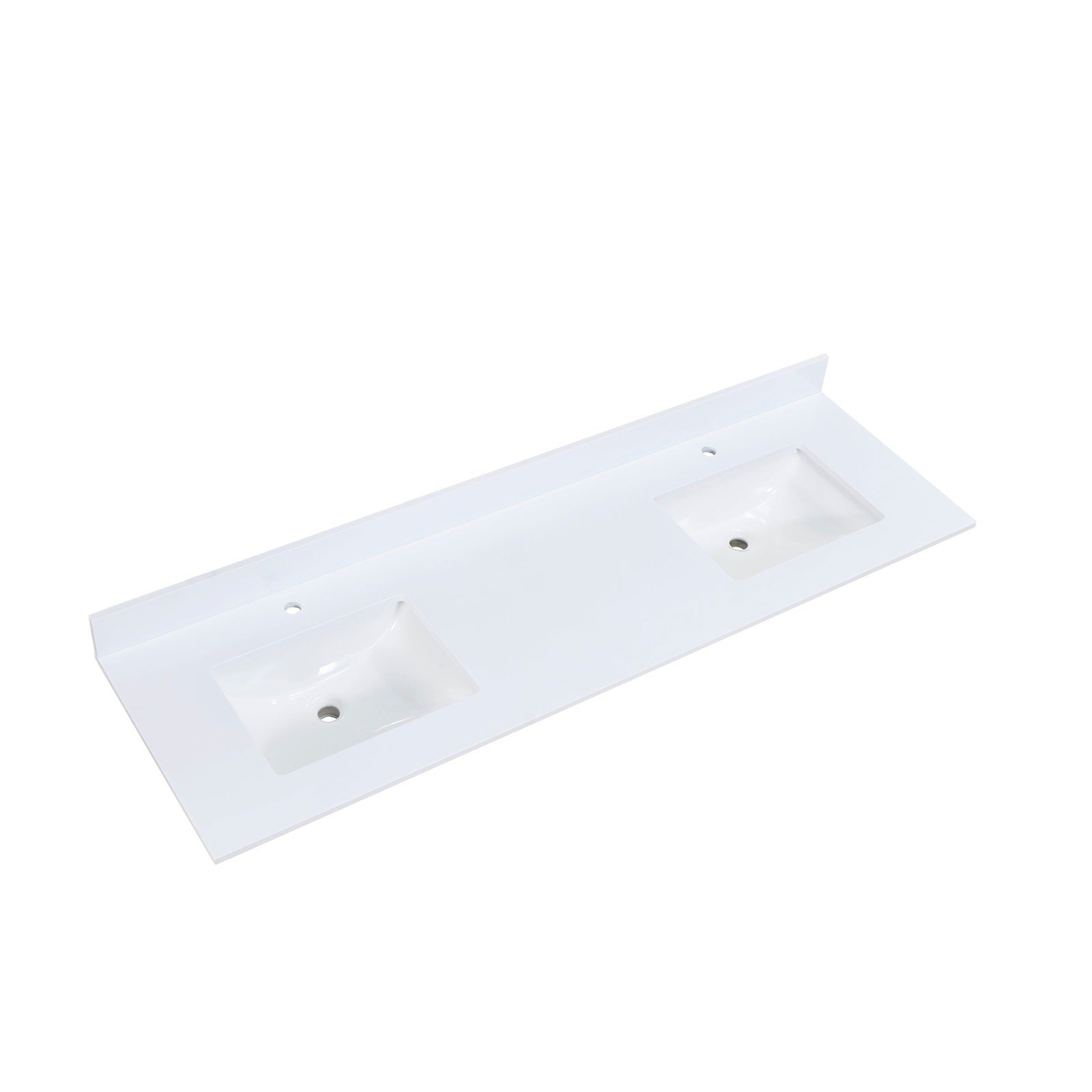 Altair Designs Viterbo Double Sink Bathroom Vanity Countertop in Snow White - 66073-CTP-SW