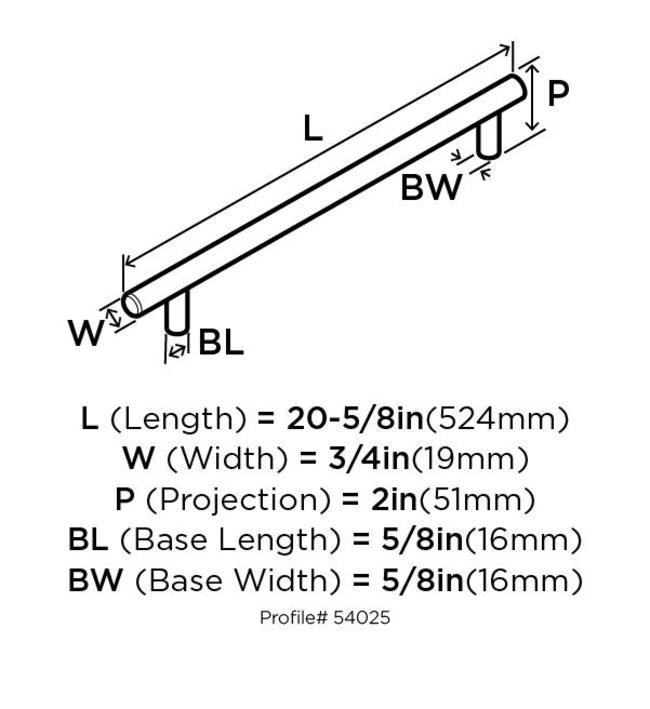 Amerock Bar Pulls 18 in (457 mm) Center-to-Center Oil-Rubbed Bronze Appliance Pull