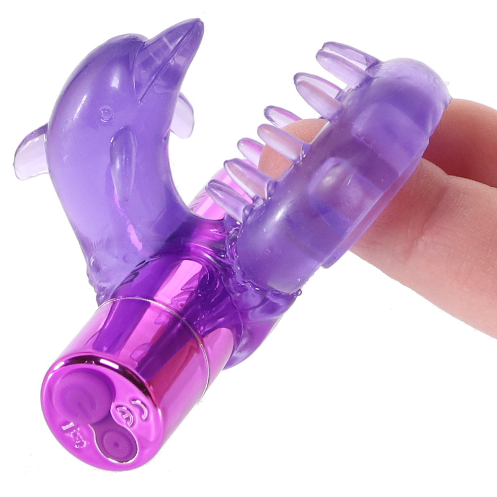 BodyWand Rechargeable Dancing Dolphin Tickle Ring in Purple