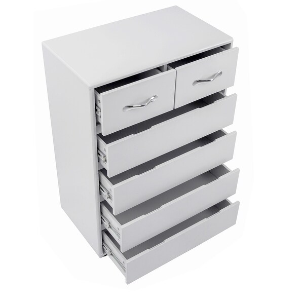 Six drawer Side Table-Grey，3 Times Painting Process，Simple design